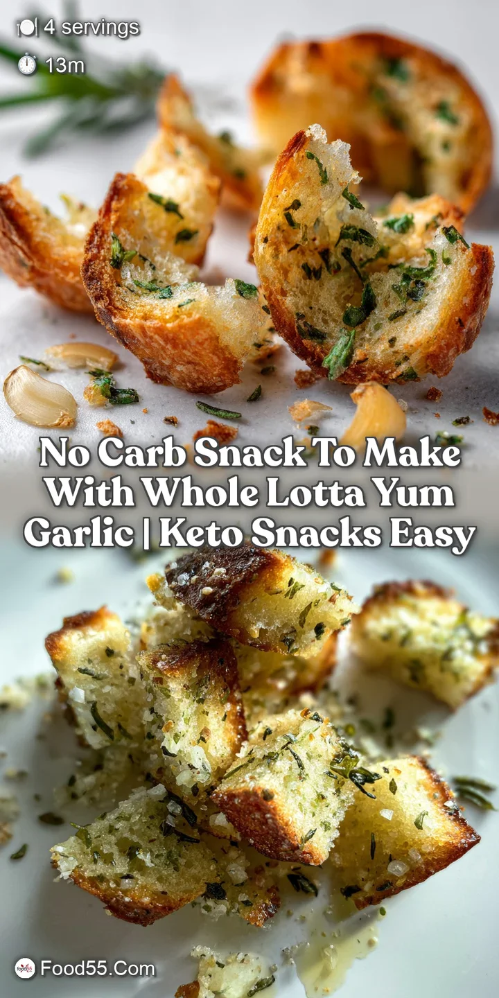 Close-up of perfectly toasted garlic chips, displaying a satisfying crunch. The golden hue and light seasoning create an a...