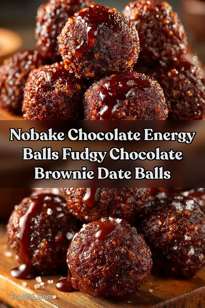 NoBake Chocolate Energy Balls Fudgy Chocolate Brownie Date Balls