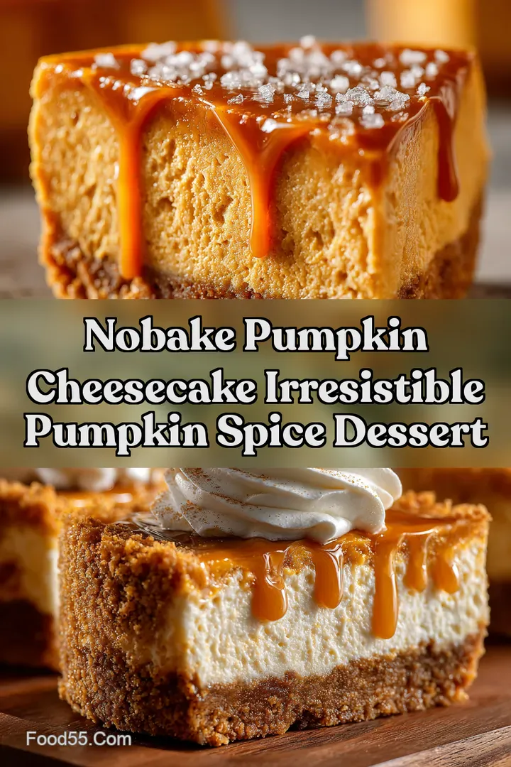 NoBake Pumpkin Cheesecake Irresistible Pumpkin Spice Dessert
