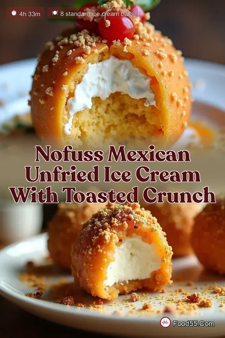 NoFuss Mexican Unfried Ice Cream With Toasted Crunch