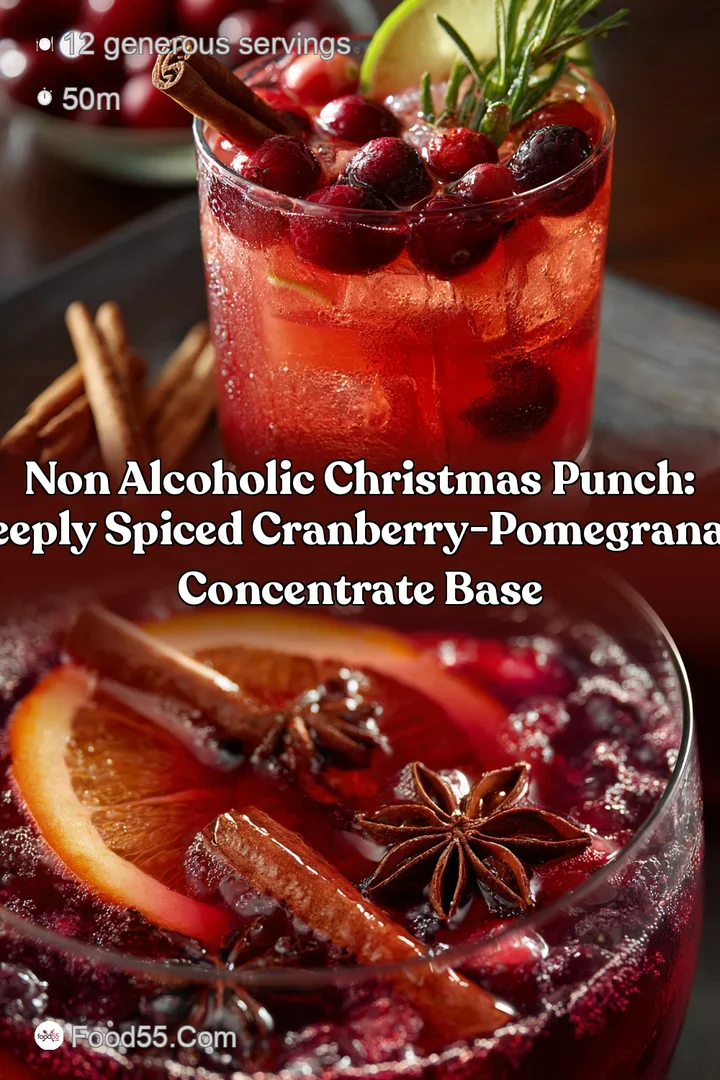 Non Alcoholic Christmas Punch: Deeply Spiced Cranberry-Pomegranate Concentrate Base