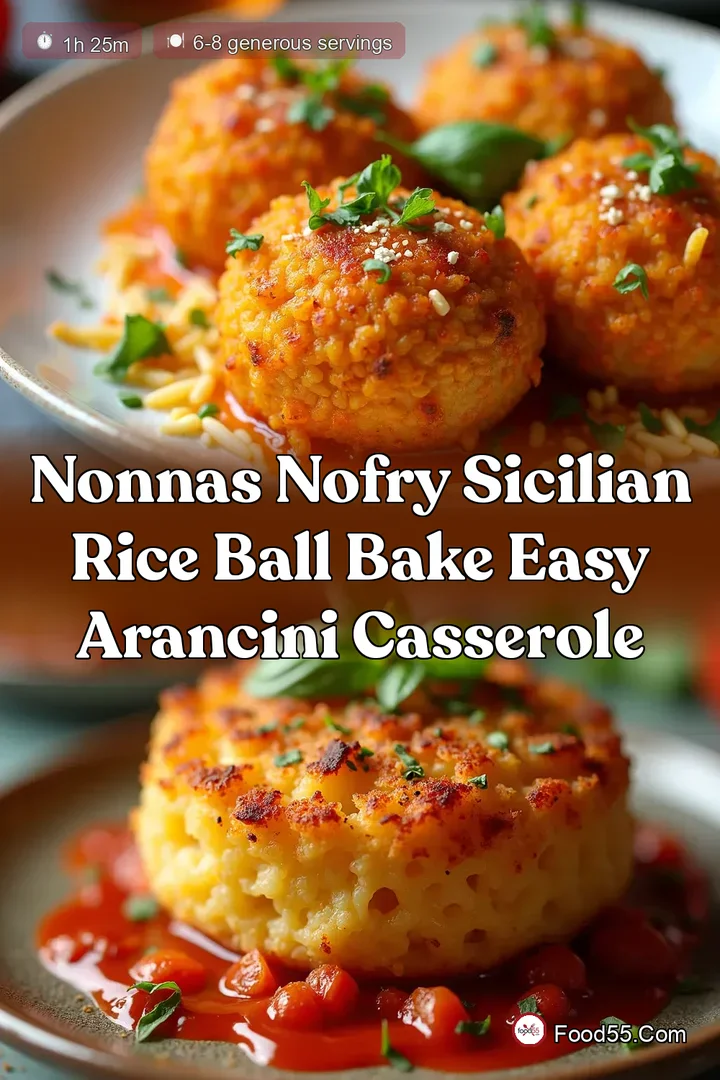 Nonnas NoFry Sicilian Rice Ball Bake Easy Arancini Casserole