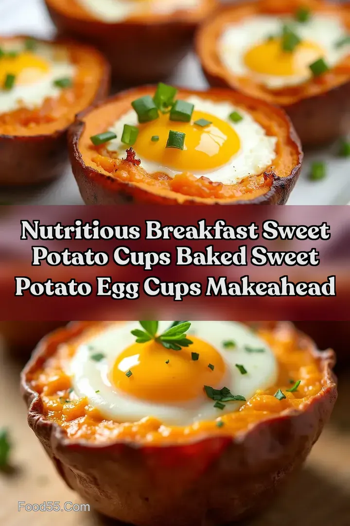 Nutritious Breakfast Sweet Potato Cups Baked Sweet Potato Egg Cups MakeAhead