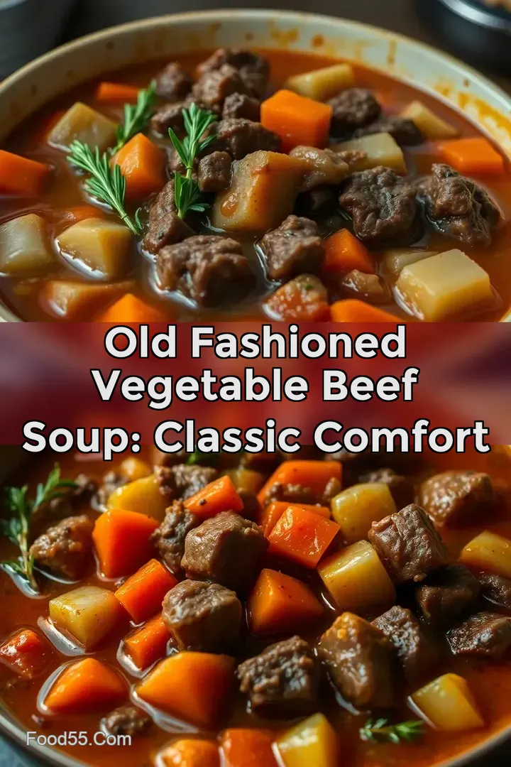 Old Fashioned Vegetable Beef Soup: Classic Comfort : PIN FOR LATER Old Fashioned Vegetable Beef Soup: Classic Comfort