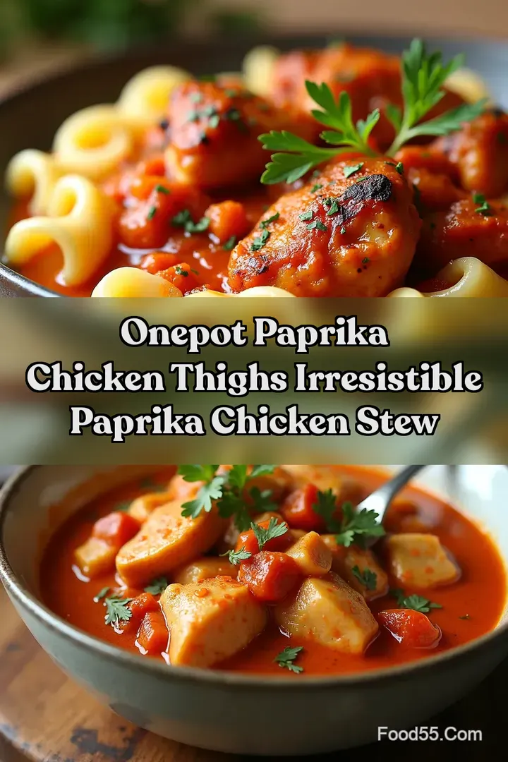 OnePot Paprika Chicken Thighs Irresistible Paprika Chicken Stew