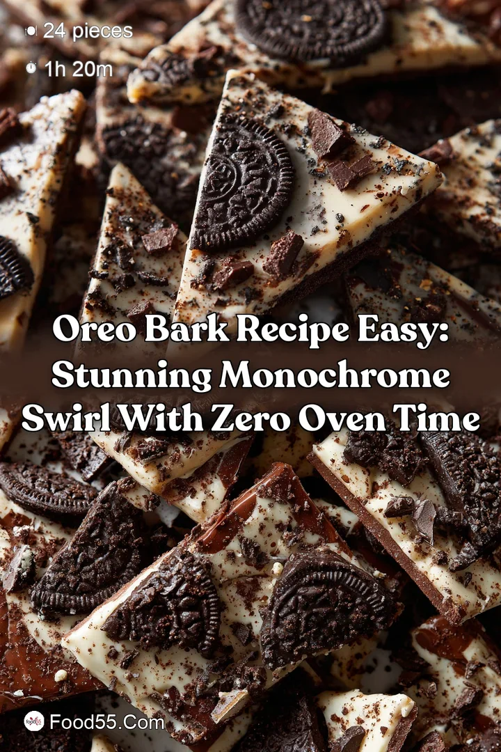 Oreo Bark Recipe Easy: Stunning Monochrome Swirl with Zero Oven Time