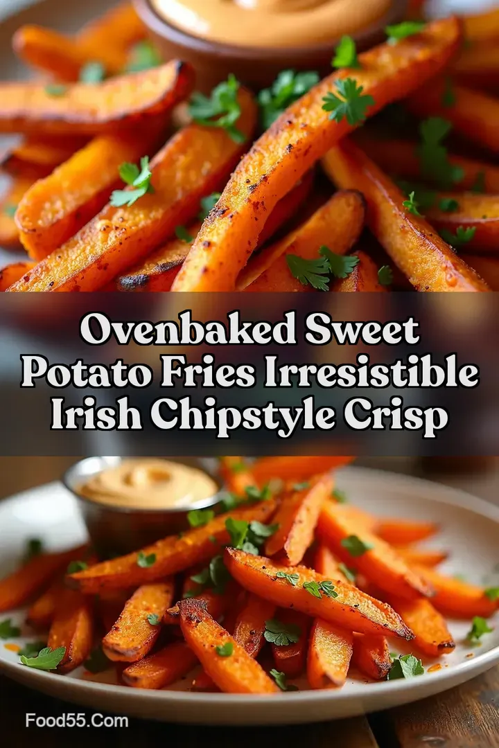 OvenBaked Sweet Potato Fries Irresistible Irish ChipStyle Crisp