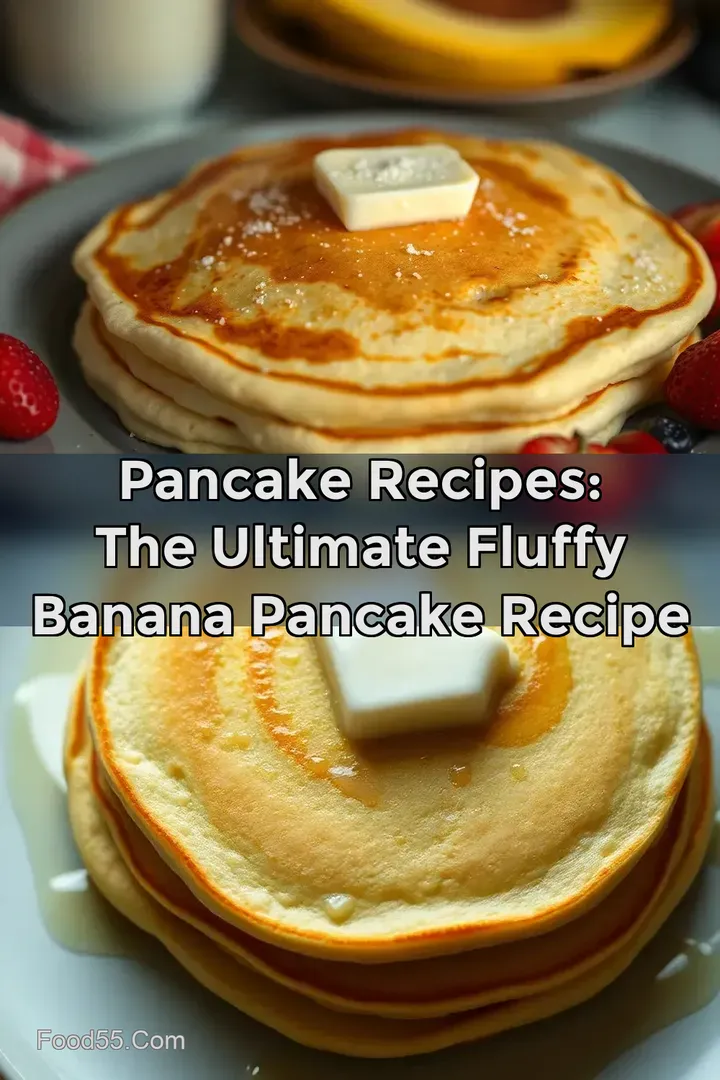 Pancake Recipes: The Ultimate Fluffy Banana Pancake Recipe : PIN FOR LATER Pancake Recipes: The Ultimate Fluffy Banana Pancake Recipe