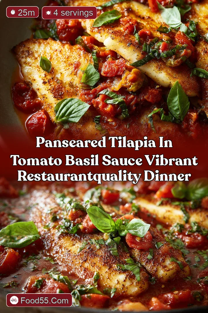 PanSeared Tilapia in Tomato Basil Sauce Vibrant RestaurantQuality Dinner