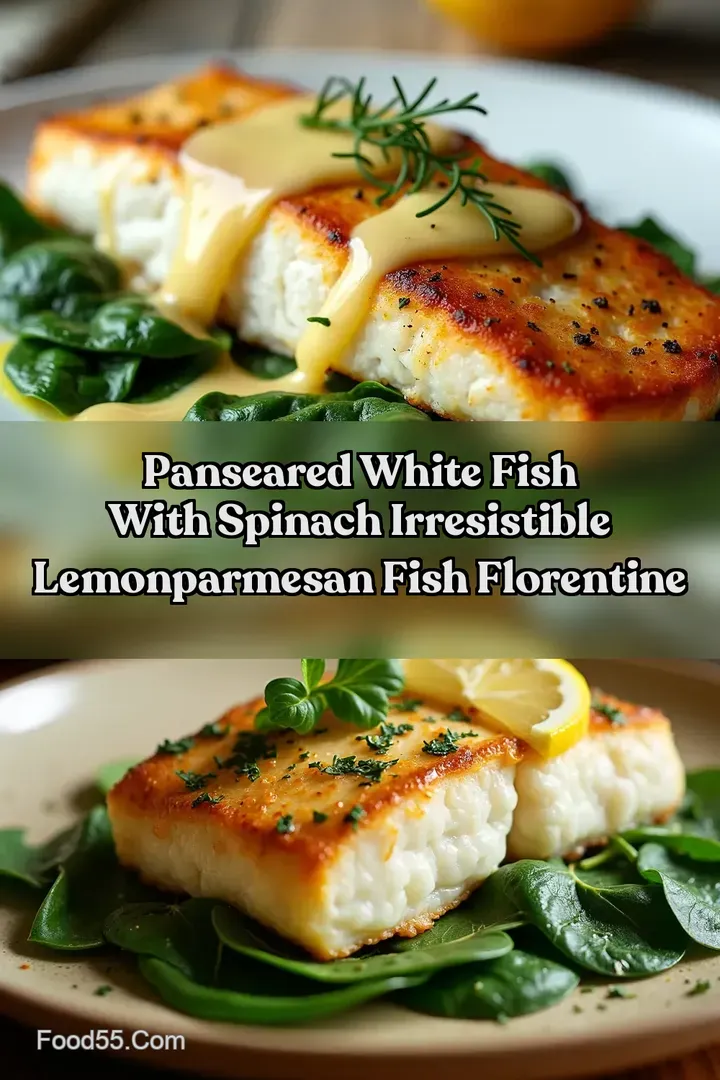 PanSeared White Fish With Spinach Irresistible LemonParmesan Fish Florentine