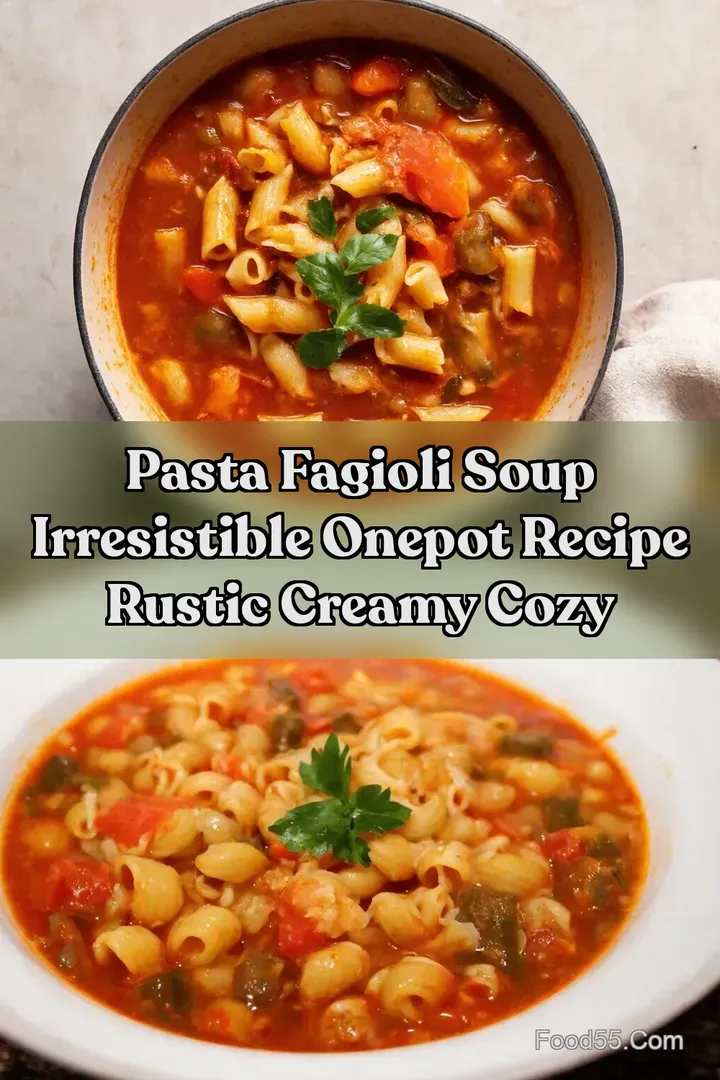 Pasta Fagioli Soup Irresistible OnePot Recipe Rustic Creamy Cozy