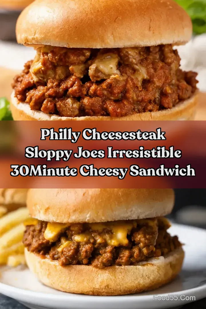 Philly Cheesesteak Sloppy Joes Irresistible 30Minute Cheesy Sandwich