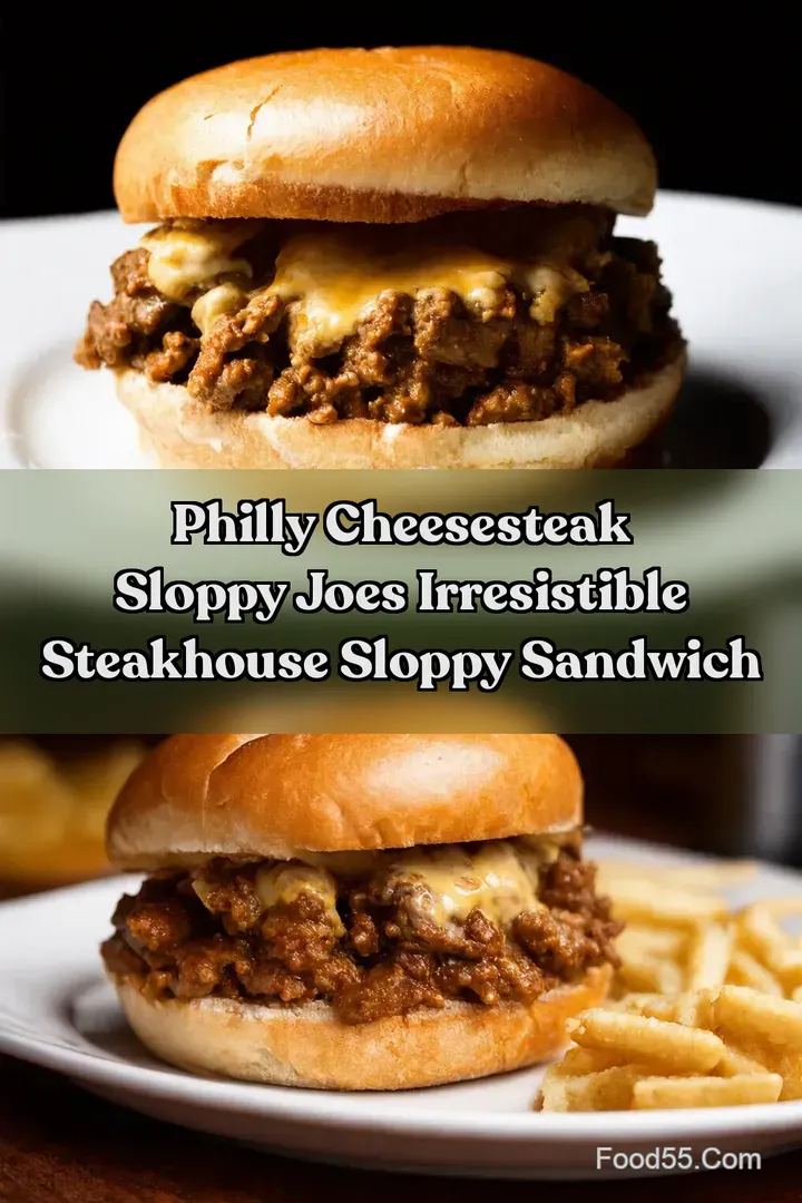Philly Cheesesteak Sloppy Joes Irresistible Steakhouse Sloppy Sandwich