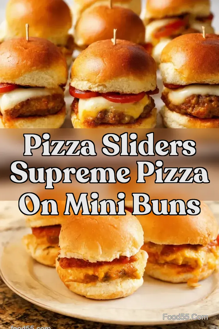 Pizza Sliders Supreme Pizza on Mini Buns
