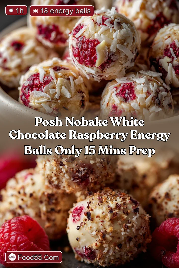 Posh NoBake White Chocolate Raspberry Energy Balls Only 15 Mins Prep