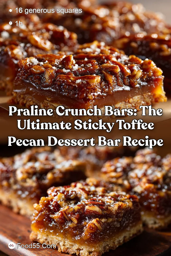 Praline Crunch Bars: The Ultimate Sticky Toffee Pecan Dessert Bar Recipe
