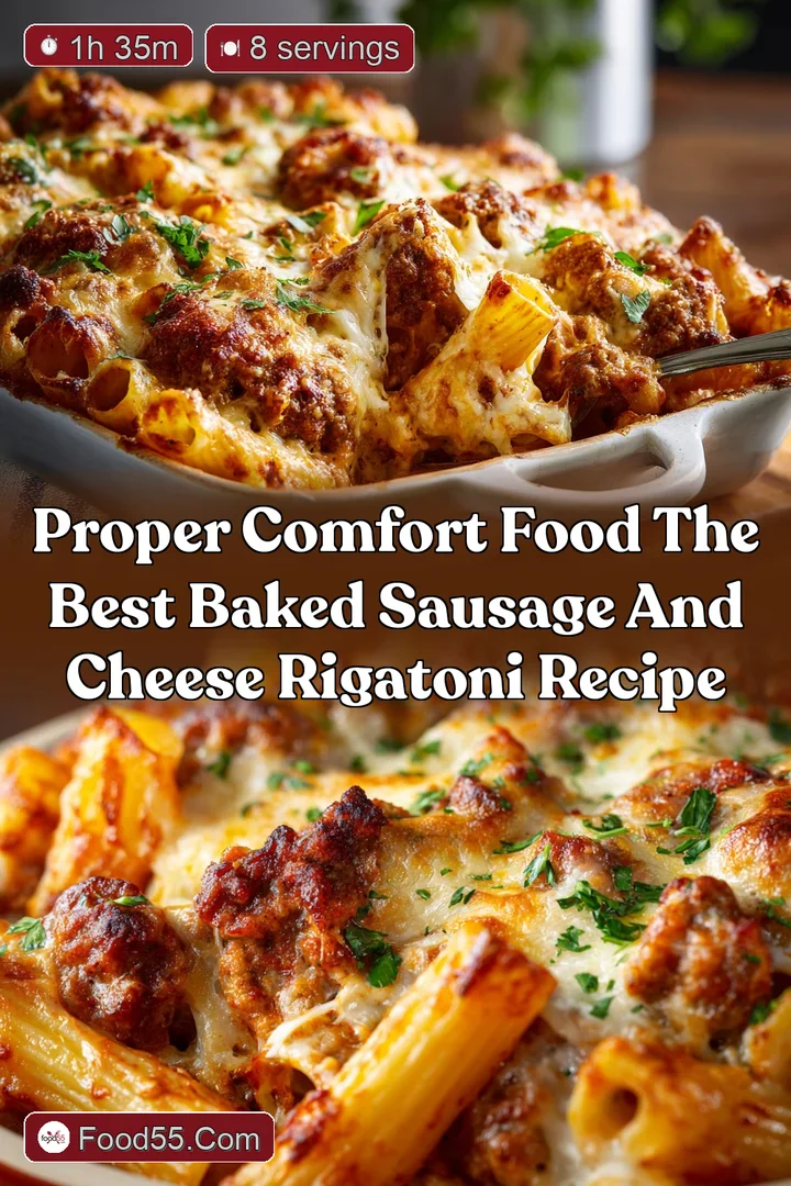 Proper Comfort Food The Best Baked Sausage and Cheese Rigatoni Recipe