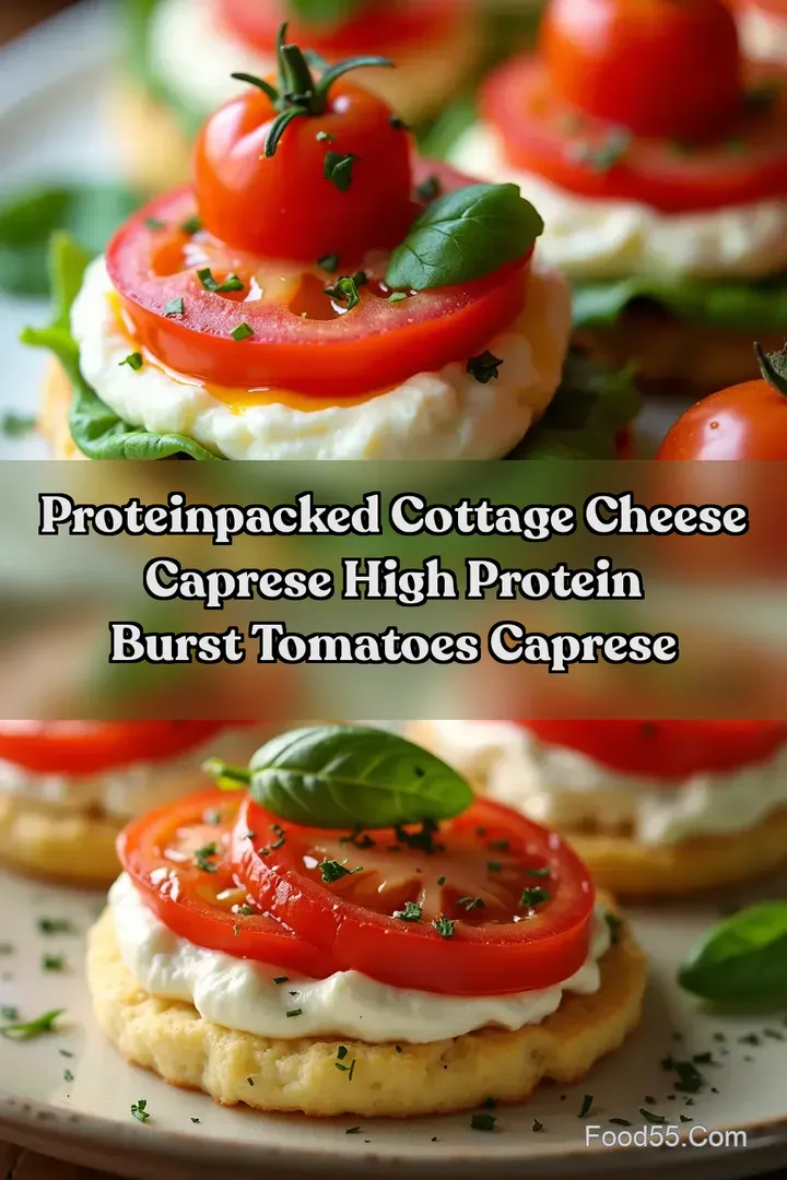 ProteinPacked Cottage Cheese Caprese High Protein Burst Tomatoes Caprese