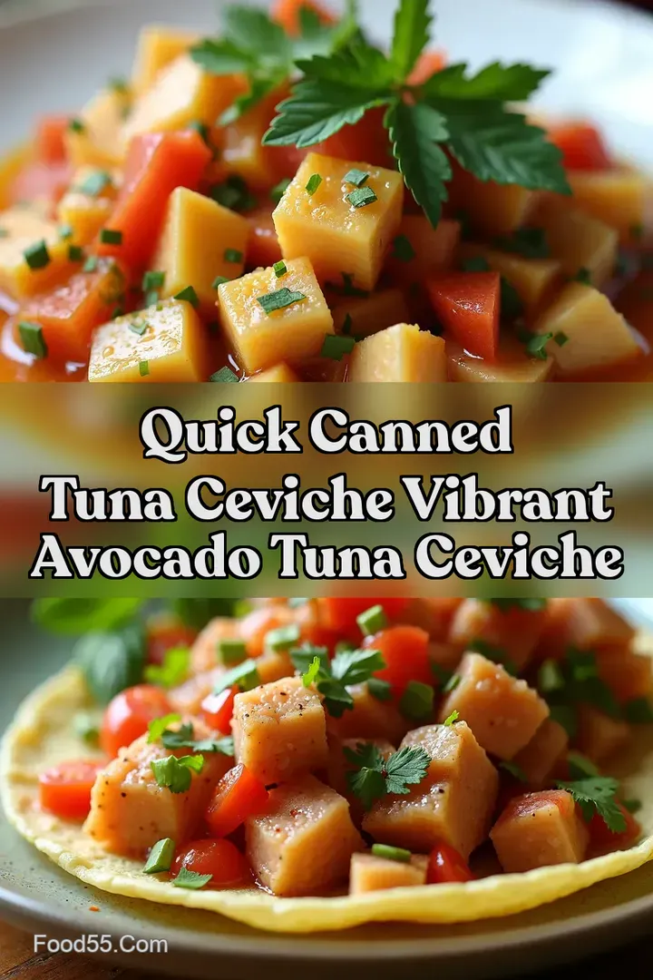 Quick Canned Tuna Ceviche Vibrant Avocado Tuna Ceviche