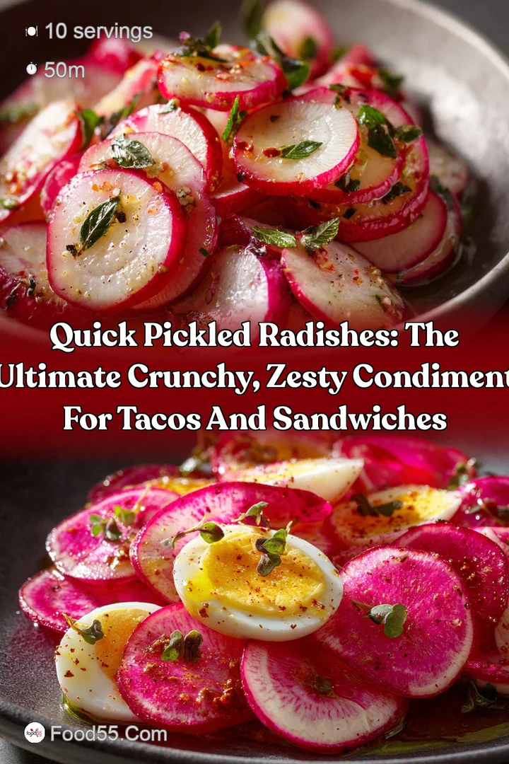 Quick Pickled Radishes: The Ultimate Crunchy Zesty Condiment for Tacos and Sandwiches