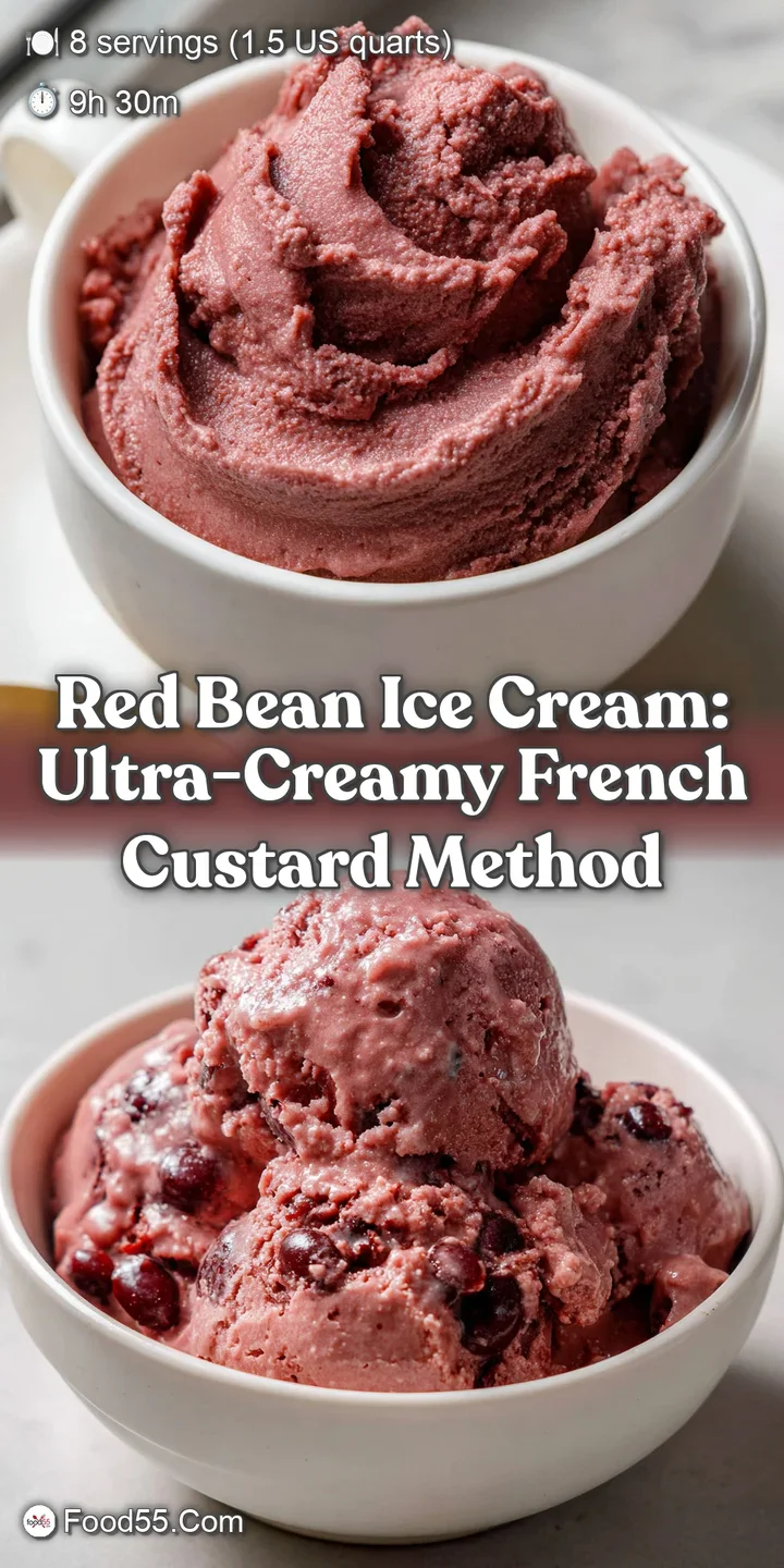 Red Bean Ice Cream: Ultra-Creamy French Custard Method