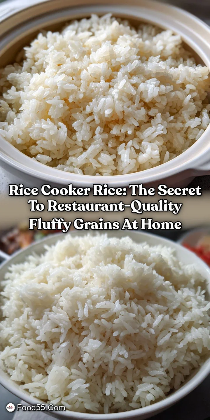 Rice Cooker Rice: The Secret to Restaurant-Quality Fluffy Grains at Home