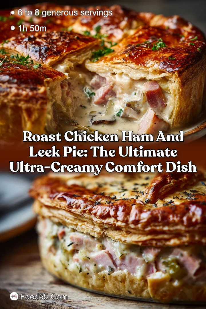 Roast Chicken Ham and Leek Pie: The Ultimate Ultra-Creamy Comfort Dish