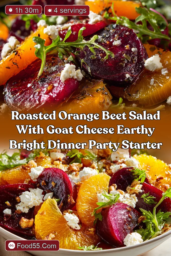 Roasted Orange Beet Salad with Goat Cheese Earthy Bright Dinner Party Starter