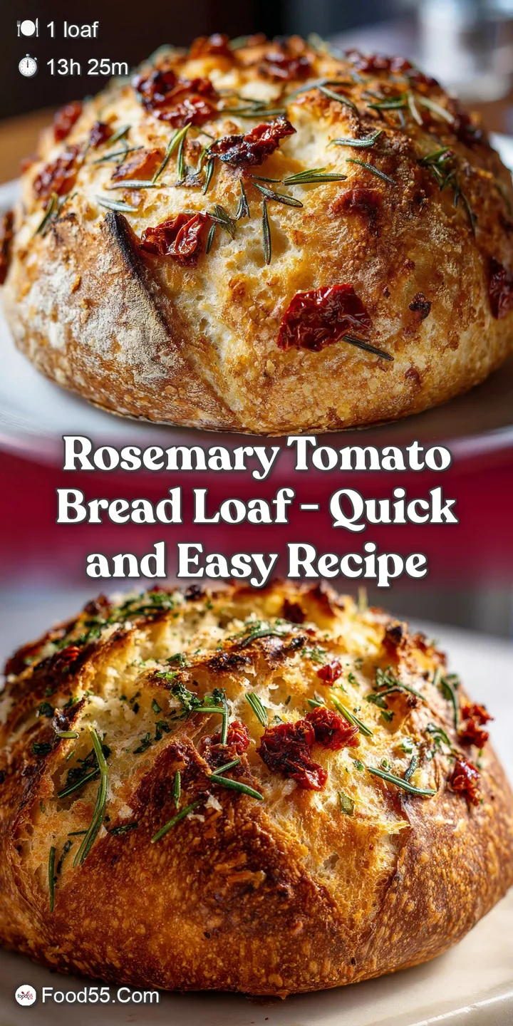 Close-up of a crunchy, golden-brown cheese crust topped with aromatic rosemary needles and juicy red tomato pieces.