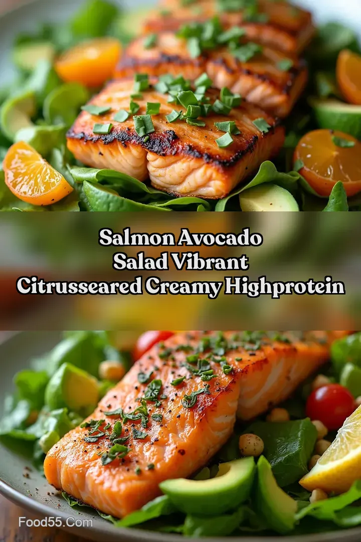 Salmon Avocado Salad Vibrant CitrusSeared Creamy HighProtein