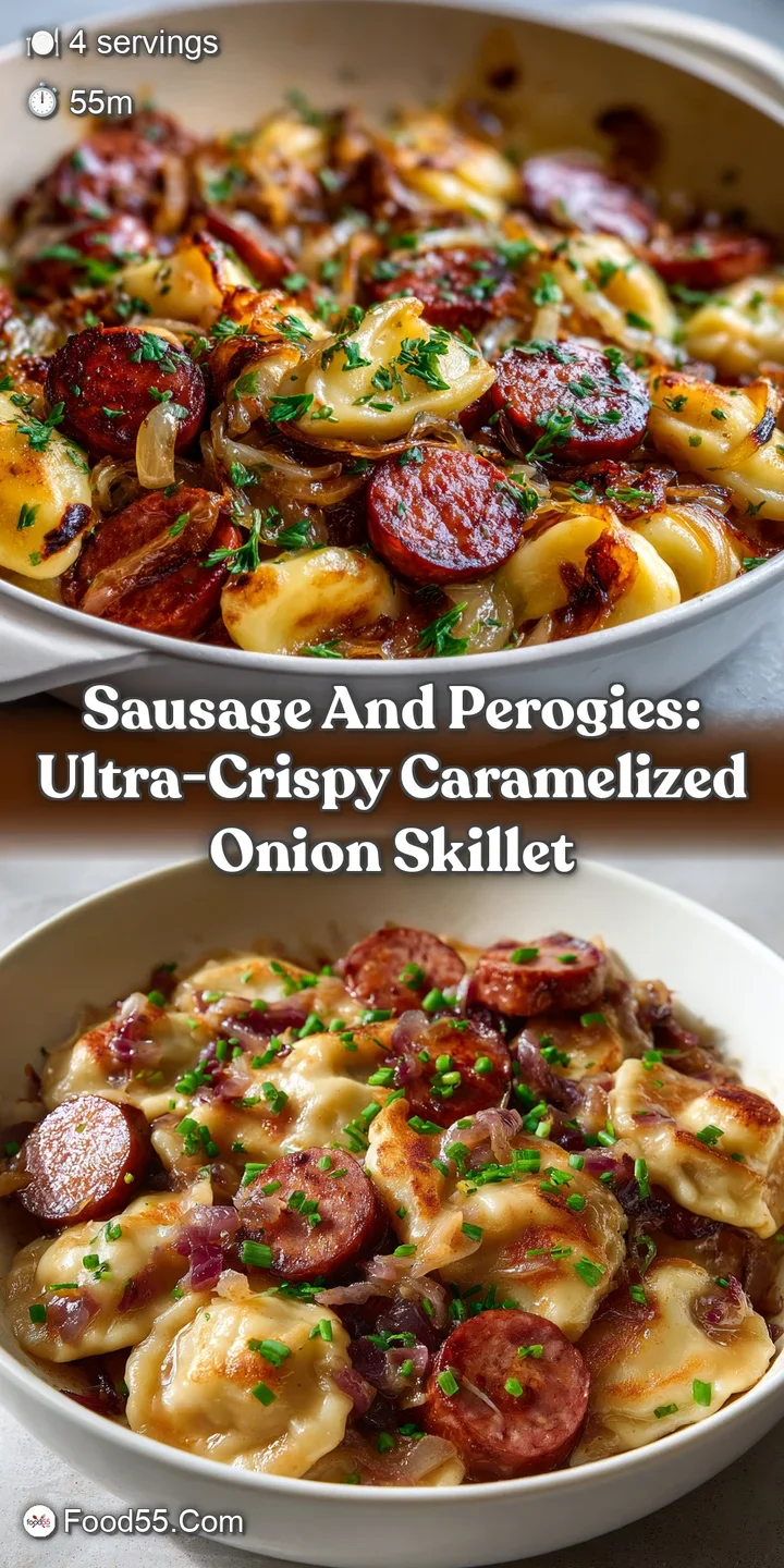 Sausage and Perogies: Ultra-Crispy Caramelized Onion Skillet