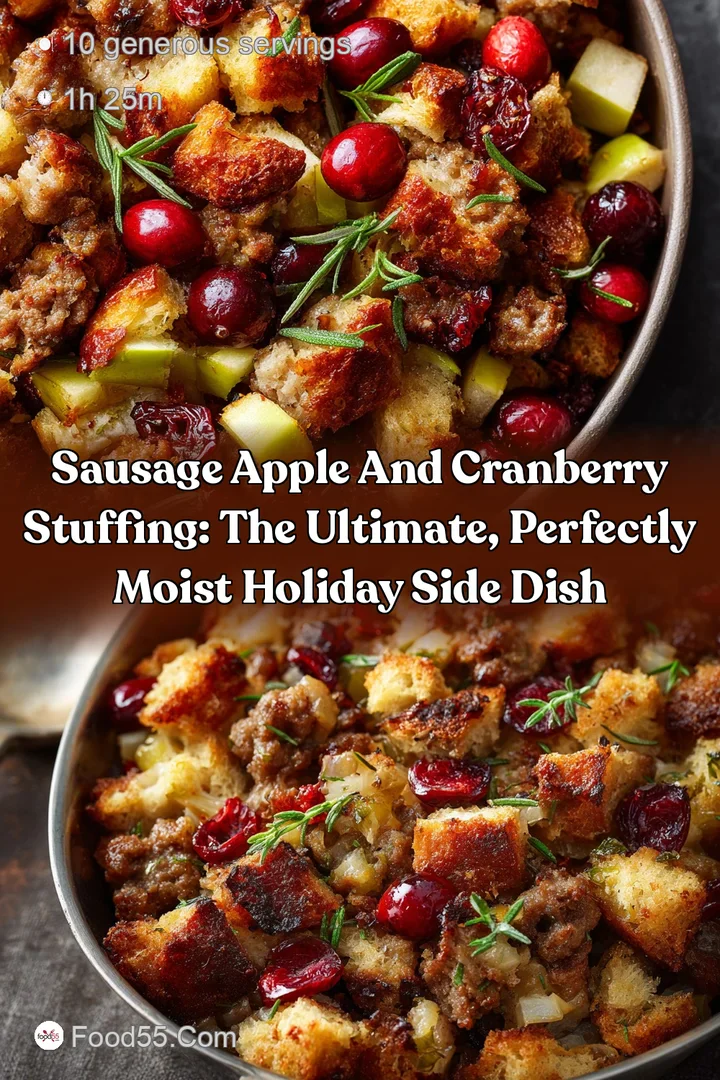 Sausage Apple and Cranberry Stuffing: The Ultimate Perfectly Moist Holiday Side Dish