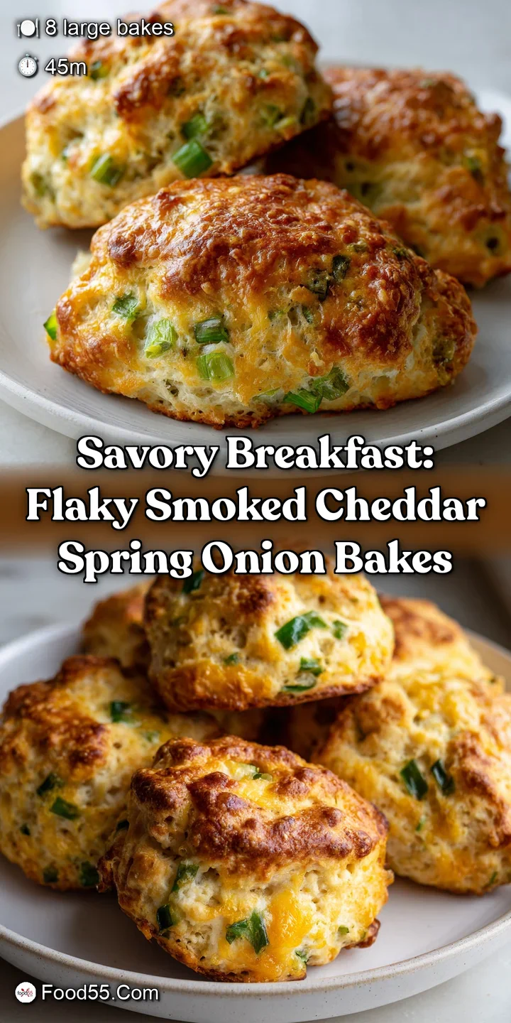 Savory Breakfast: Flaky Smoked Cheddar Spring Onion Bakes