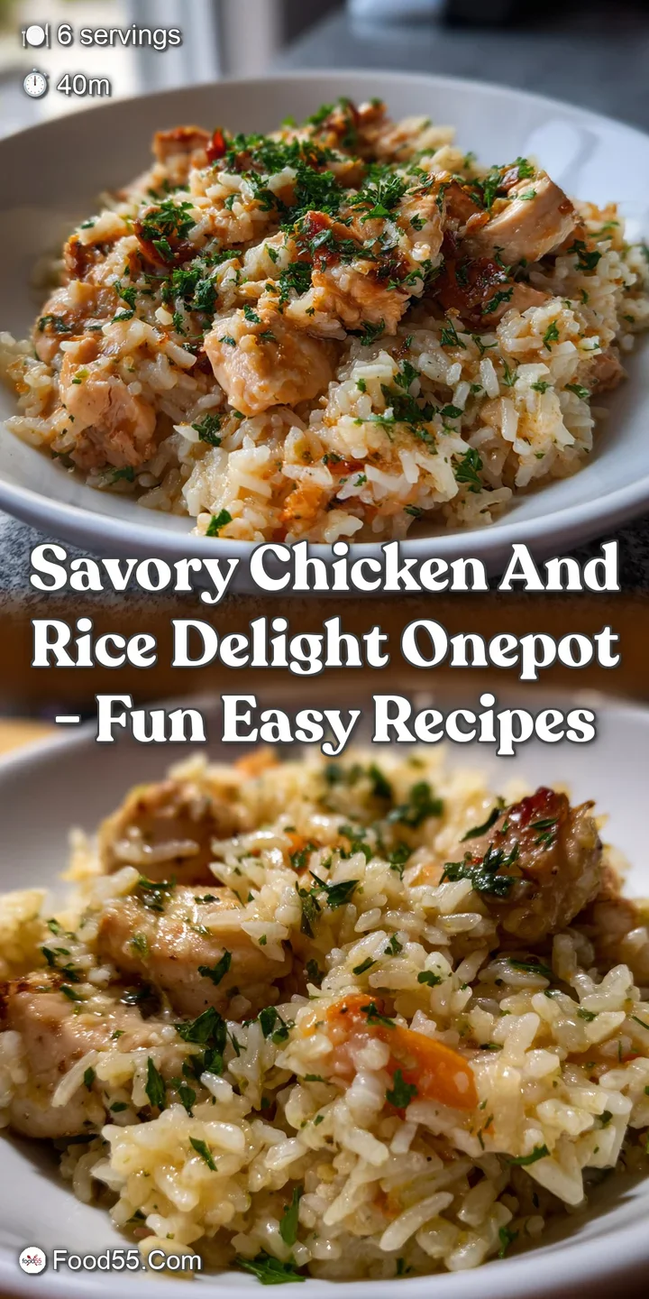 Savory Chicken and Rice Delight OnePot - Fun Easy Recipes