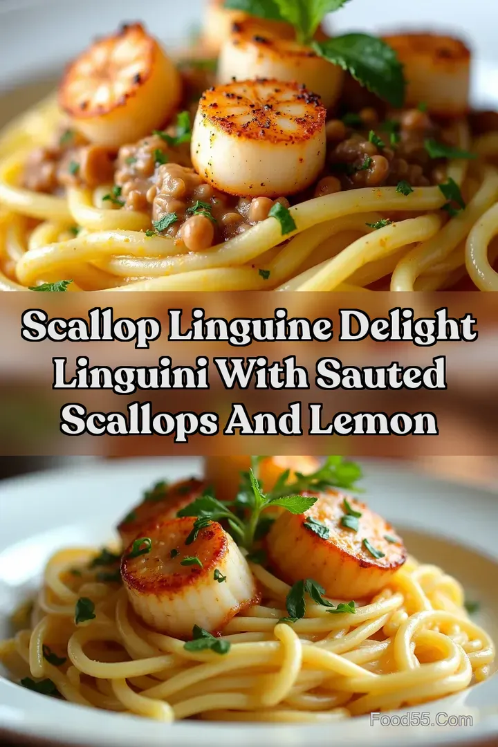 Scallop Linguine Delight Linguini with Sauted Scallops and Lemon