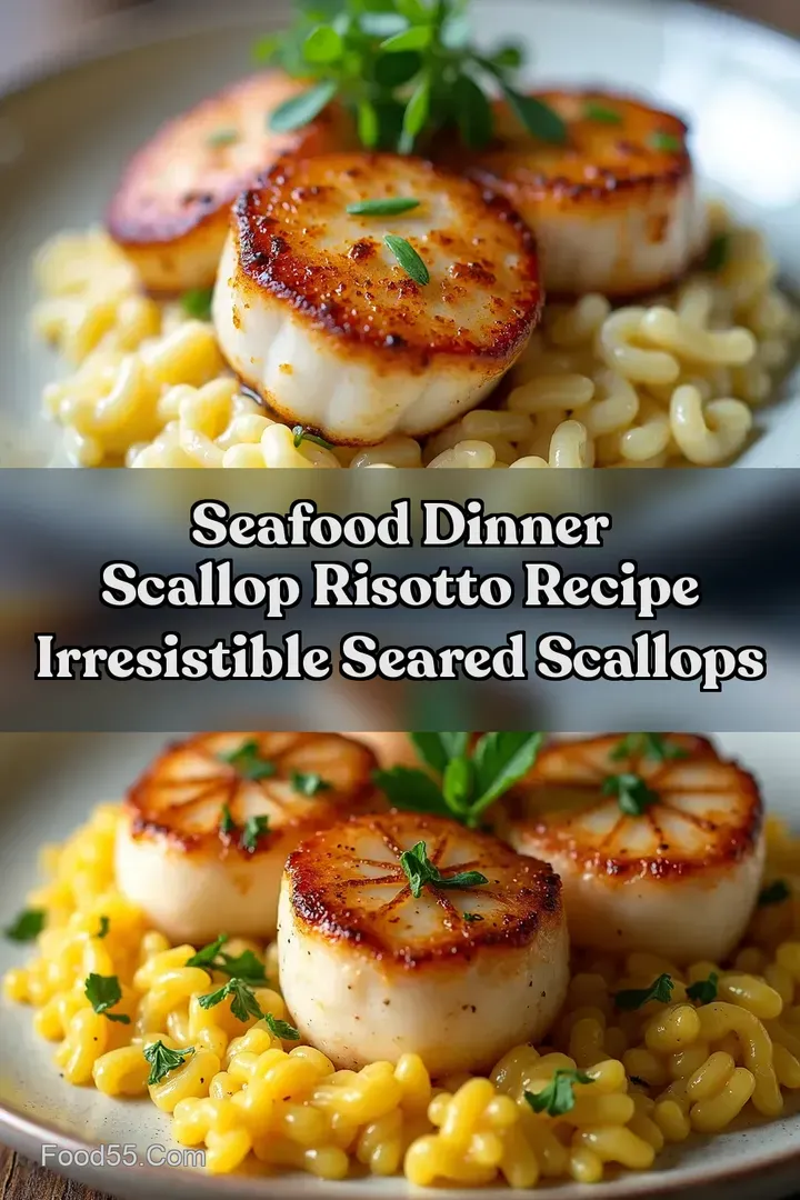 Seafood Dinner Scallop Risotto Recipe Irresistible Seared Scallops
