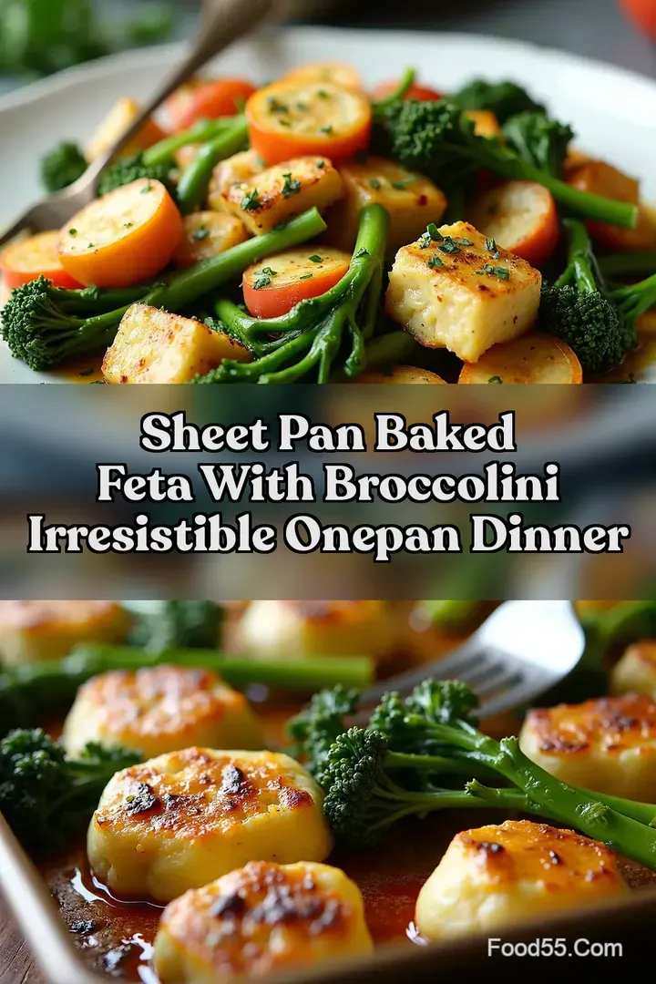 Sheet Pan Baked Feta with Broccolini Irresistible OnePan Dinner