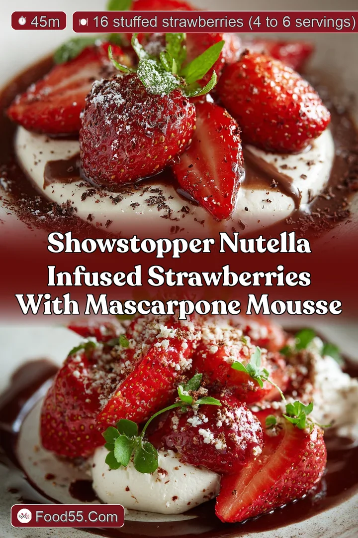 Showstopper Nutella Infused Strawberries with Mascarpone Mousse