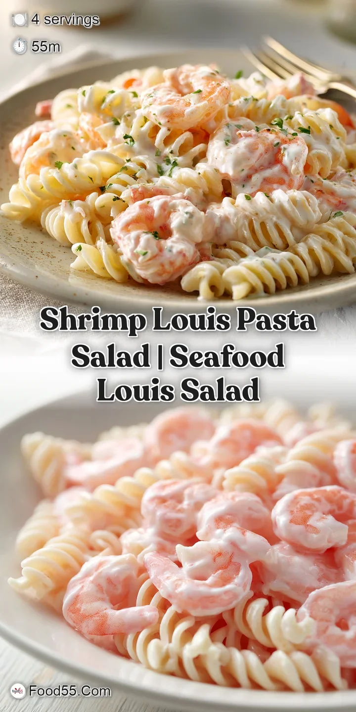 Close-up of plump, chilled shrimp coated in a creamy pink dressing with colorful bits of egg and crisp green onion.