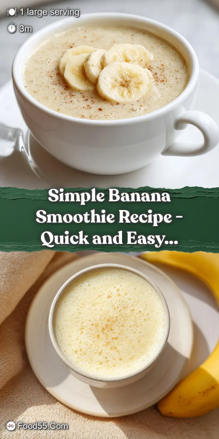 A close-up of a frothy banana smoothie, showing its pale yellow hue and smooth, creamy texture.