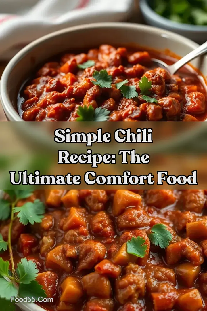Simple Chili Recipe: The Ultimate Comfort Food : PIN FOR LATER Simple Chili Recipe: The Ultimate Comfort Food