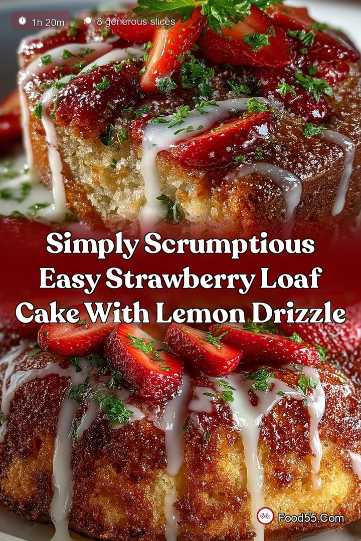 Simply Scrumptious Easy Strawberry Loaf Cake with Lemon Drizzle