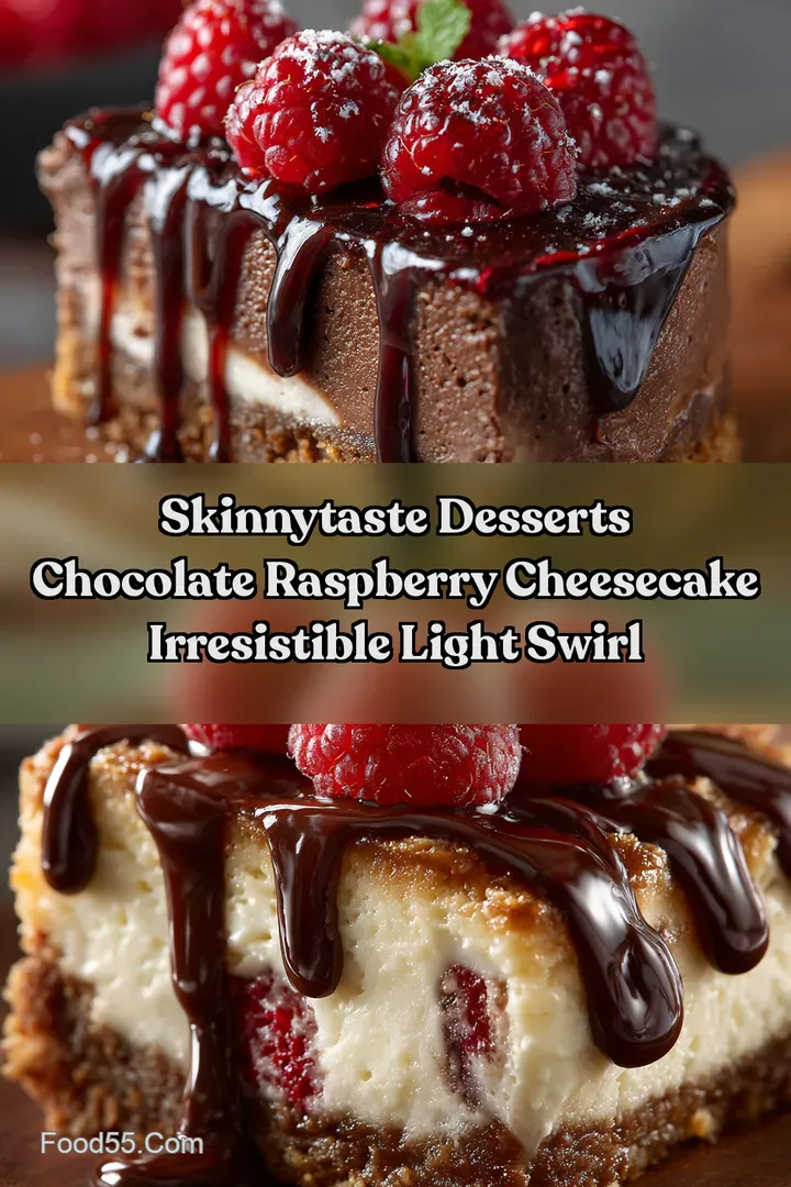 Skinnytaste Desserts Chocolate Raspberry Cheesecake Irresistible Light Swirl