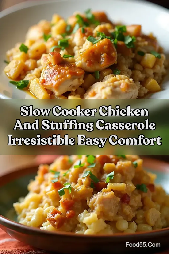 Slow Cooker Chicken and Stuffing Casserole Irresistible Easy Comfort