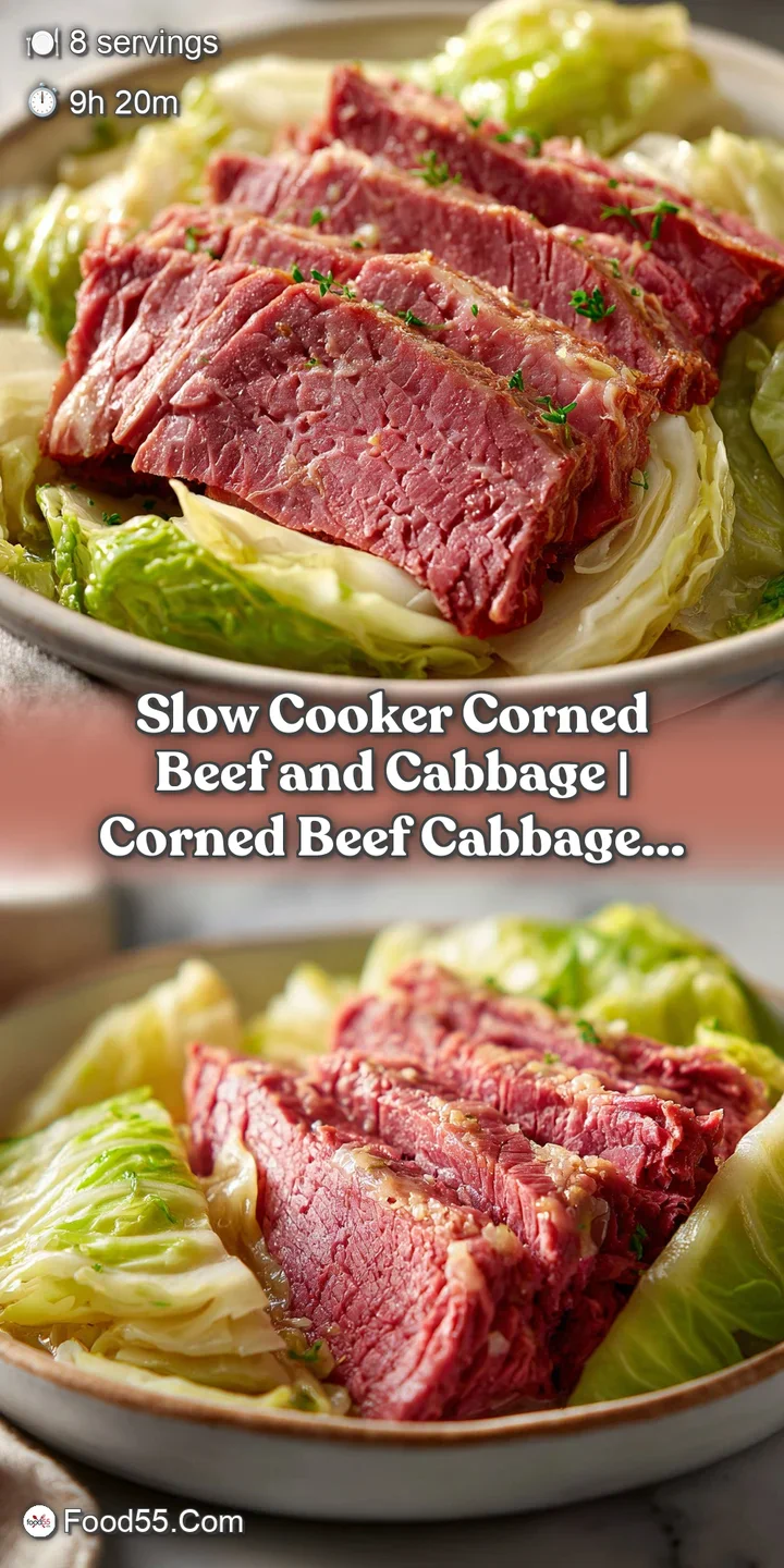 Close-up of glistening corned beef with streaks of fat, nestled with soft cabbage and bright carrots. Ready to melt in you...