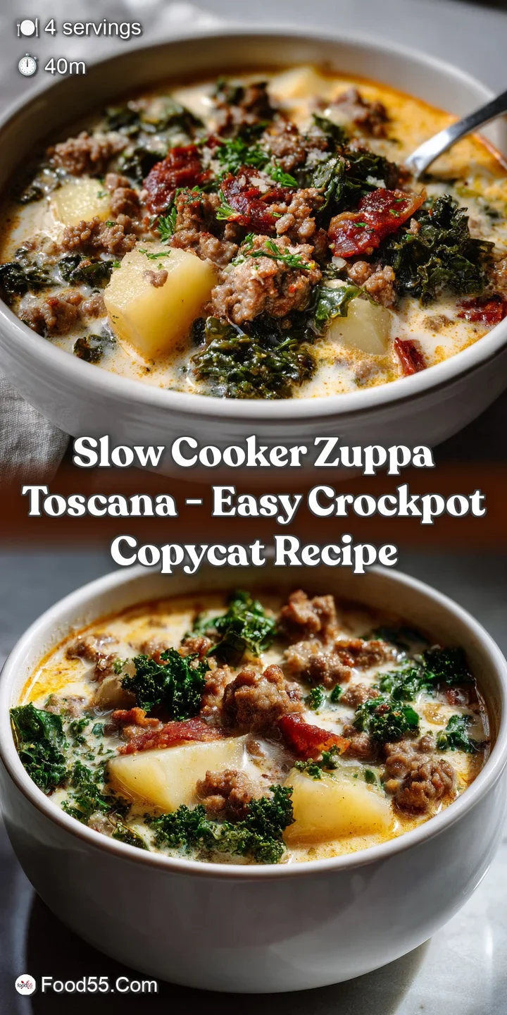Slow Cooker Zuppa Toscana - Easy Crockpot Copycat Recipe