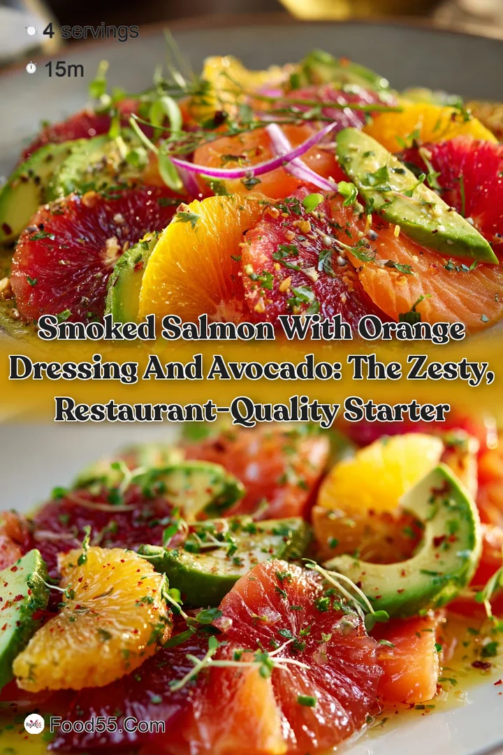 Smoked salmon with orange dressing and avocado: The Zesty Restaurant-Quality Starter