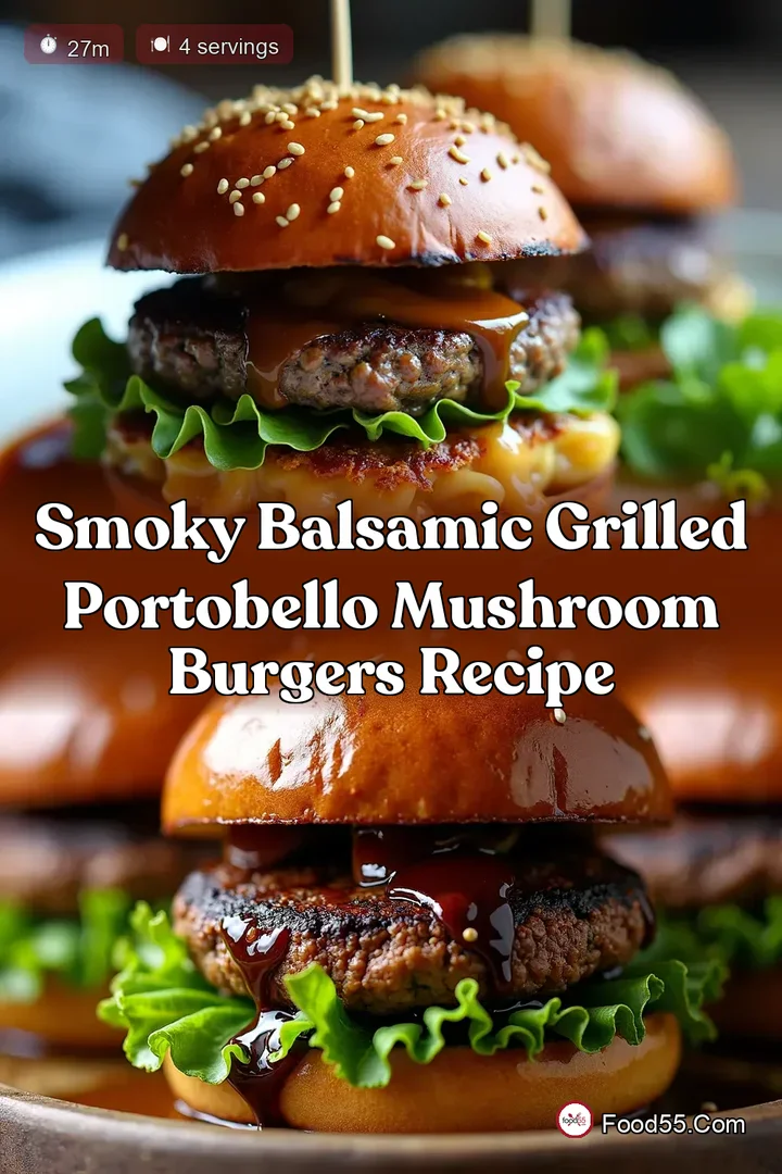 Smoky Balsamic Grilled Portobello Mushroom Burgers Recipe