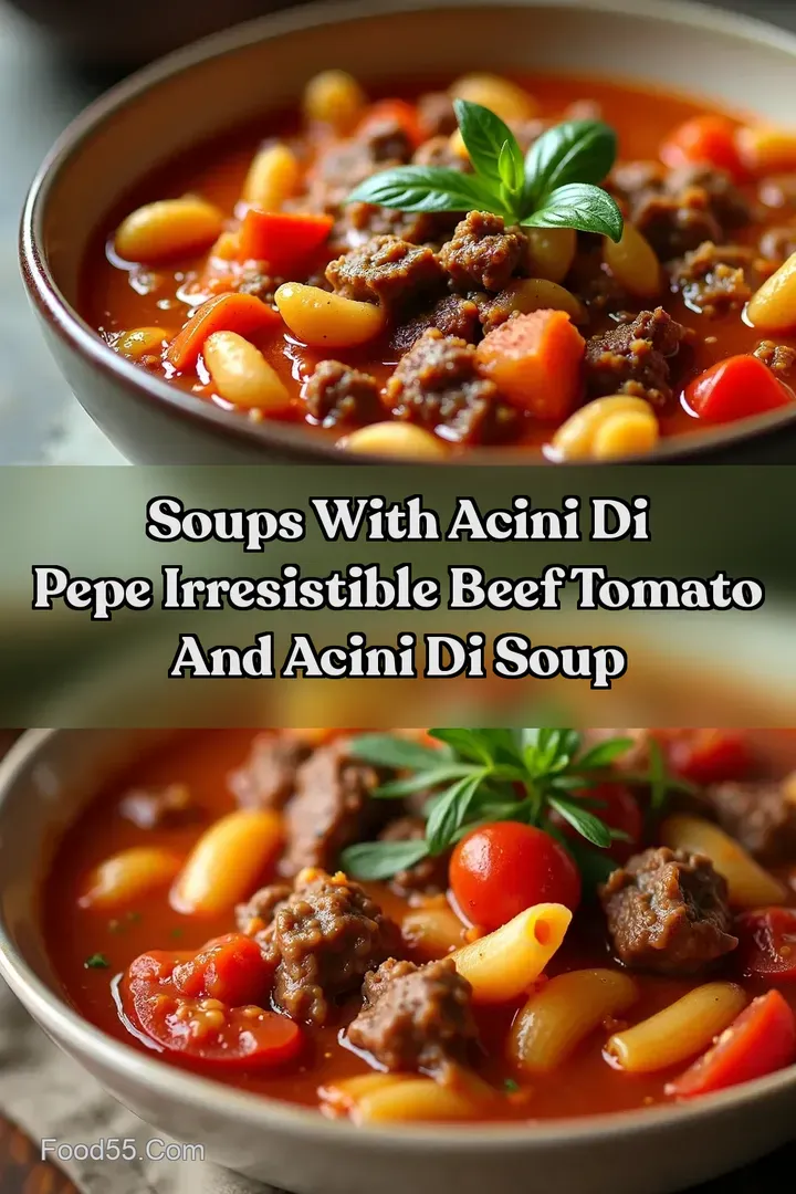 Soups With Acini di Pepe Irresistible Beef Tomato and Acini Di Soup