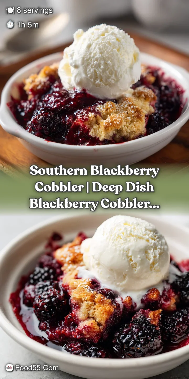 Close-up of a glistening, dark blackberry filling with a flaky, golden-brown biscuit crust, ready to be savored.